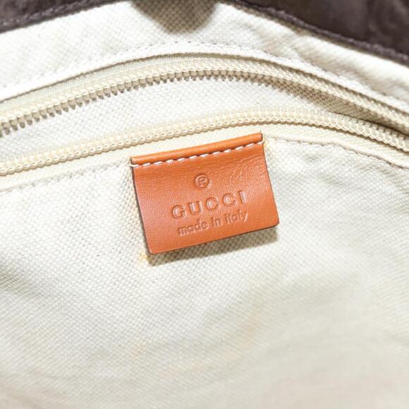 GUCCI GG Canvas Tote Bag Brown Gold - Picture 16 of 16